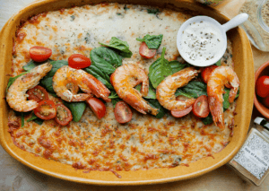 Rijstschotel met garnalen Kookmutsjes