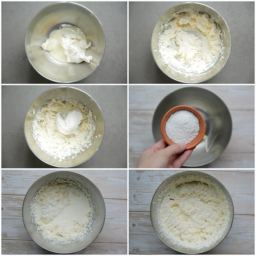 Room mixen voor de vulling