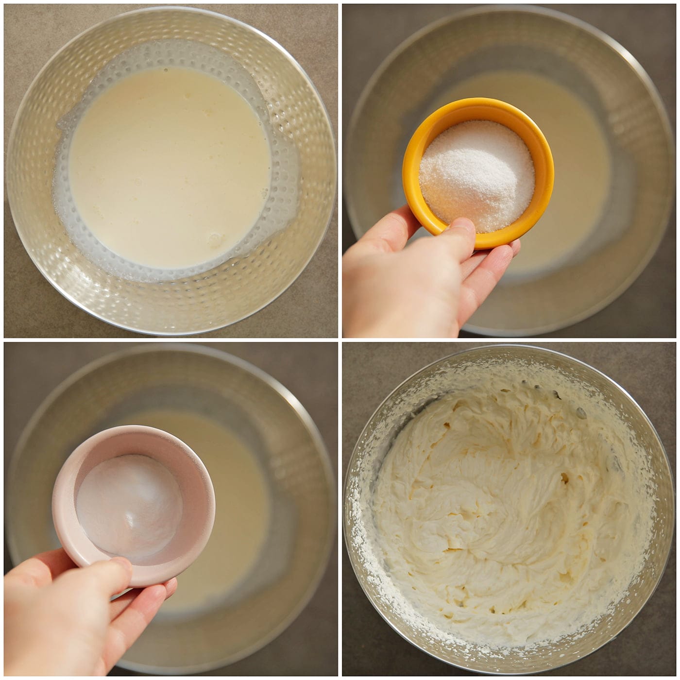 Slagroom opkloppen tot een stevige massa