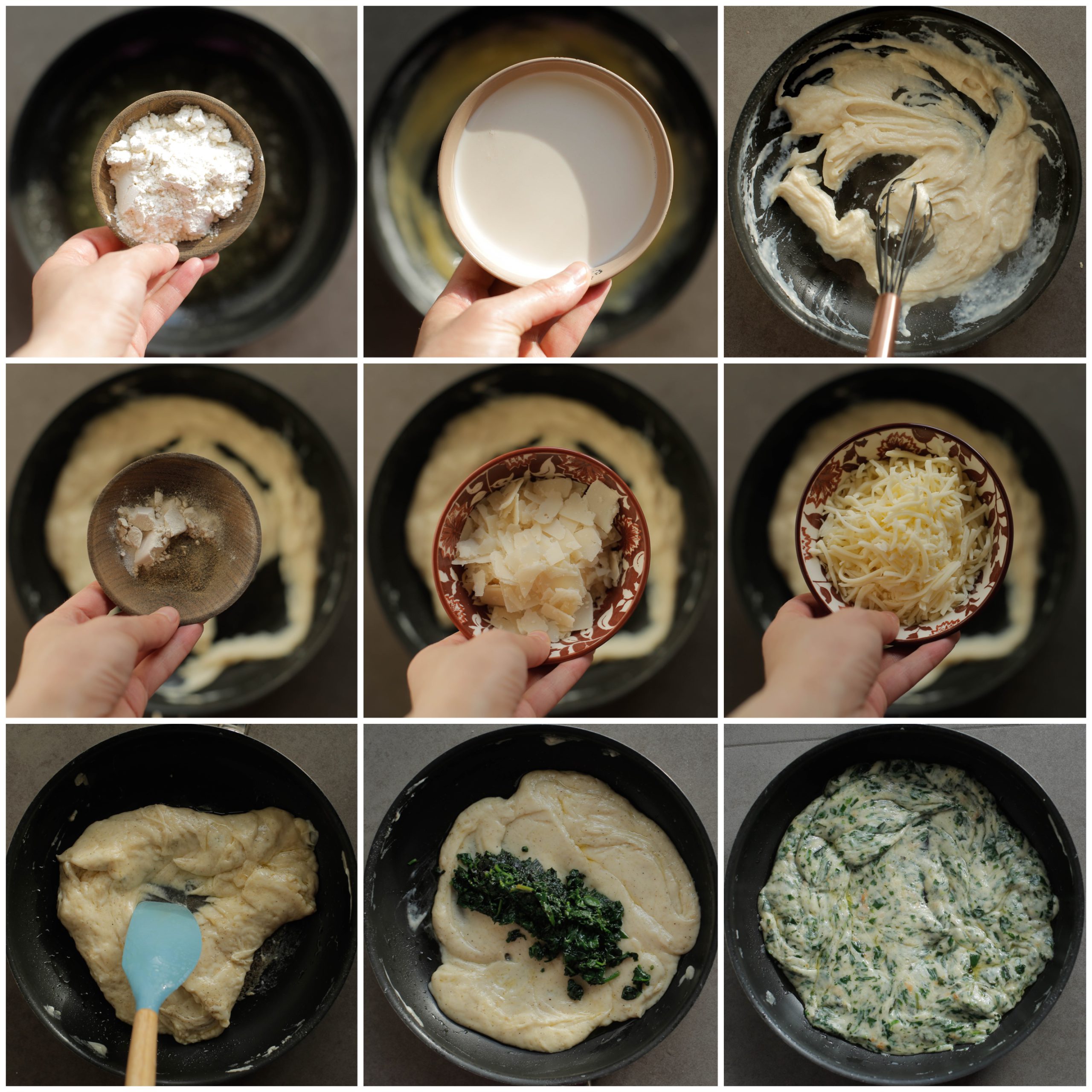 Spinazie kaasmengsel maken