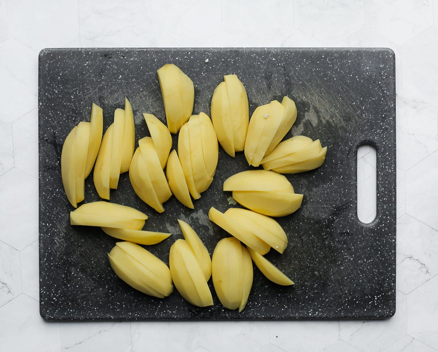 Aardappels in halve stukken