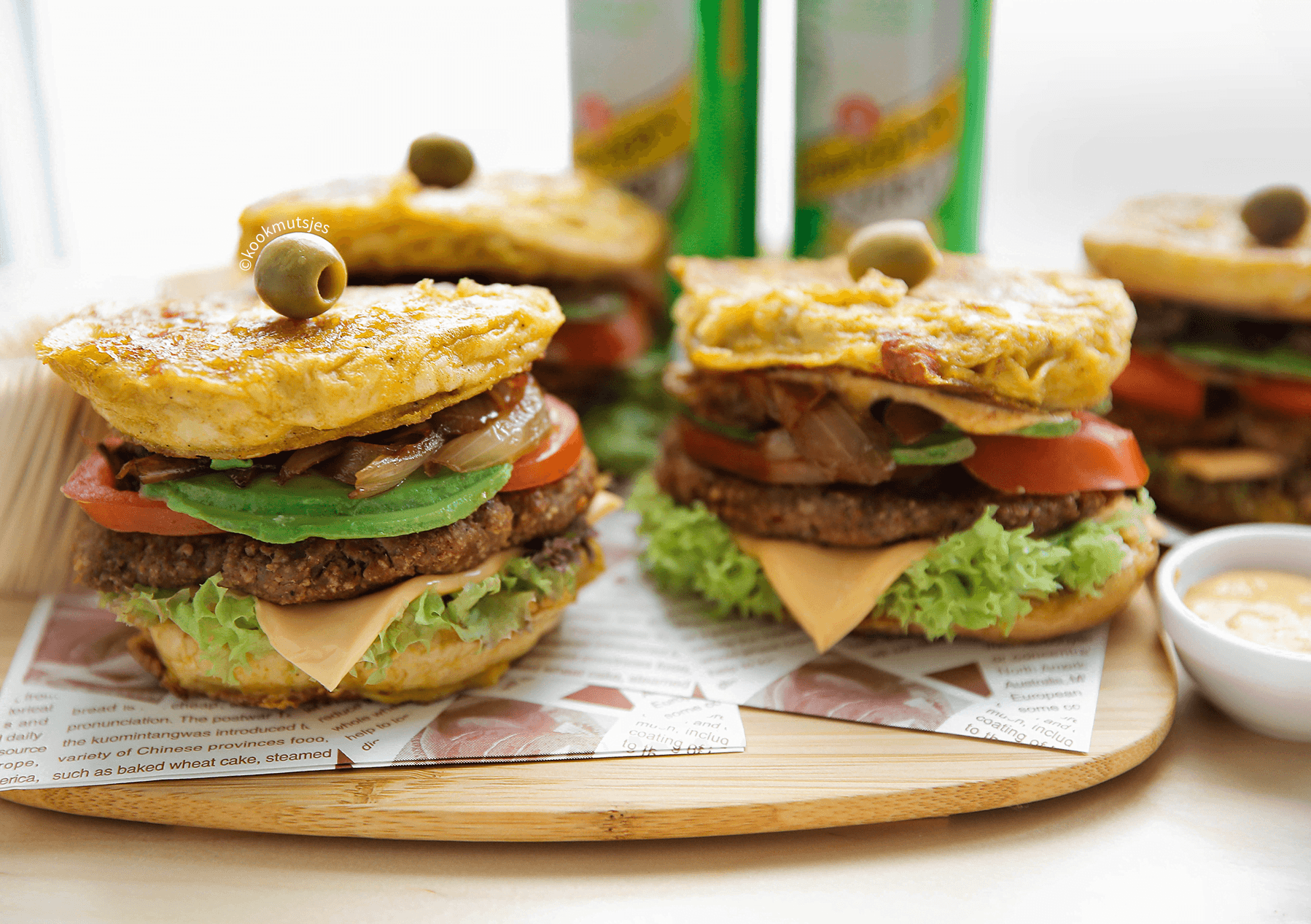 Gehakt ei burger Kookmutsjes