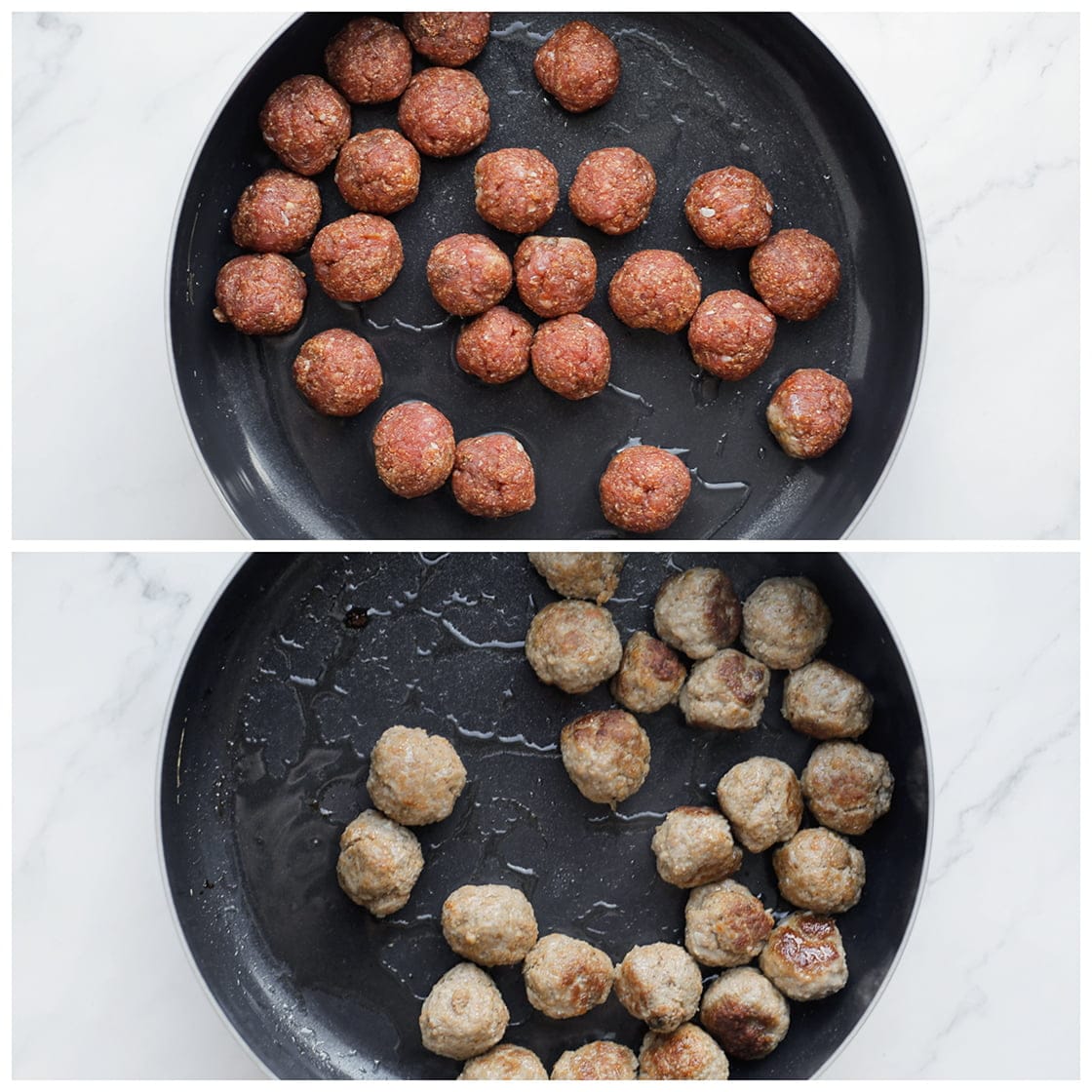 Gehaktballen gaar bakken