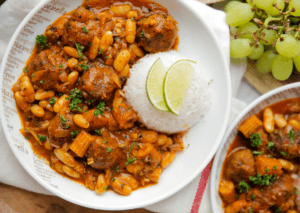 Gehaktballen met bonen in saus Kookmutsjes