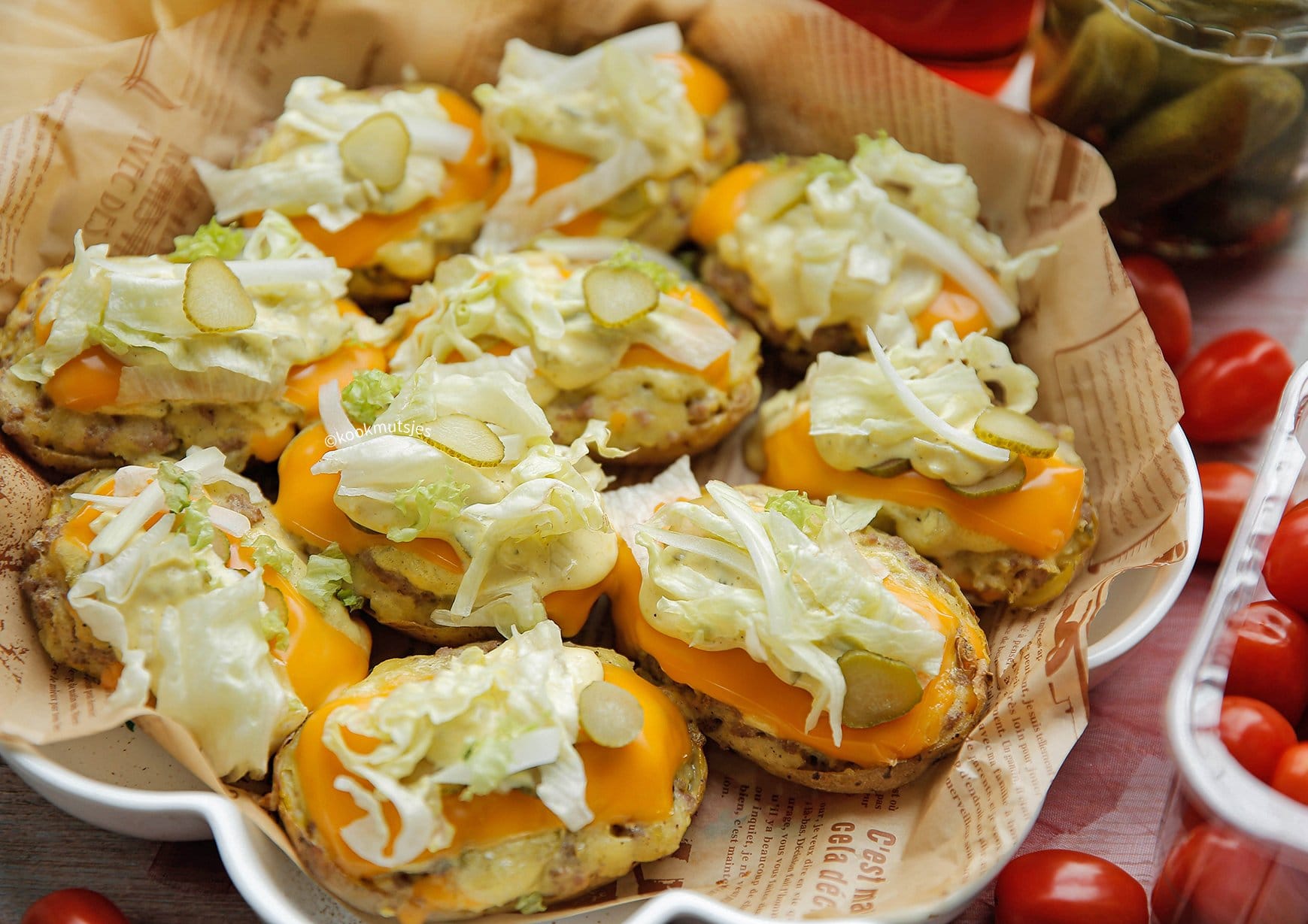 Gevulde Big Mac aardappels