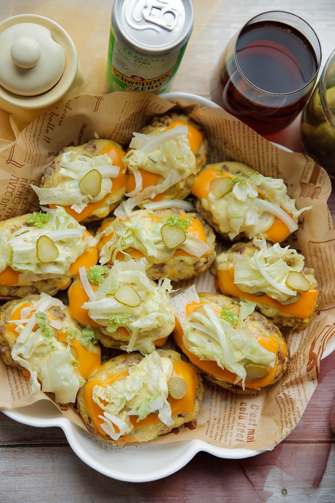 Gevulde Big Mac aardappels