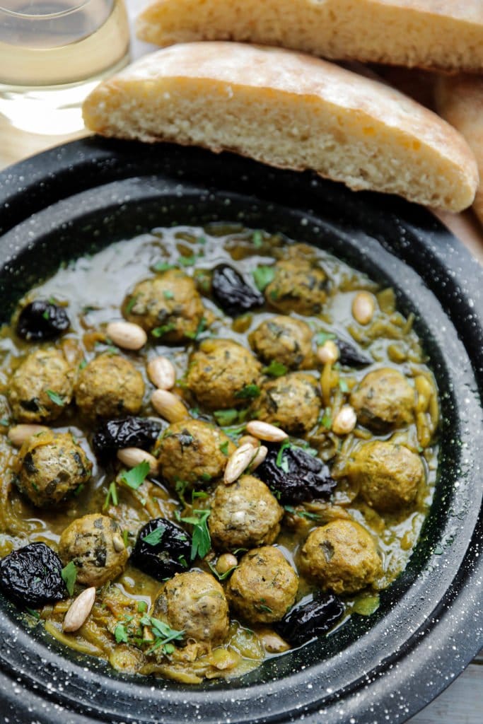 Gehaktballen tajine met gekarameliseerde ui eindresultaat