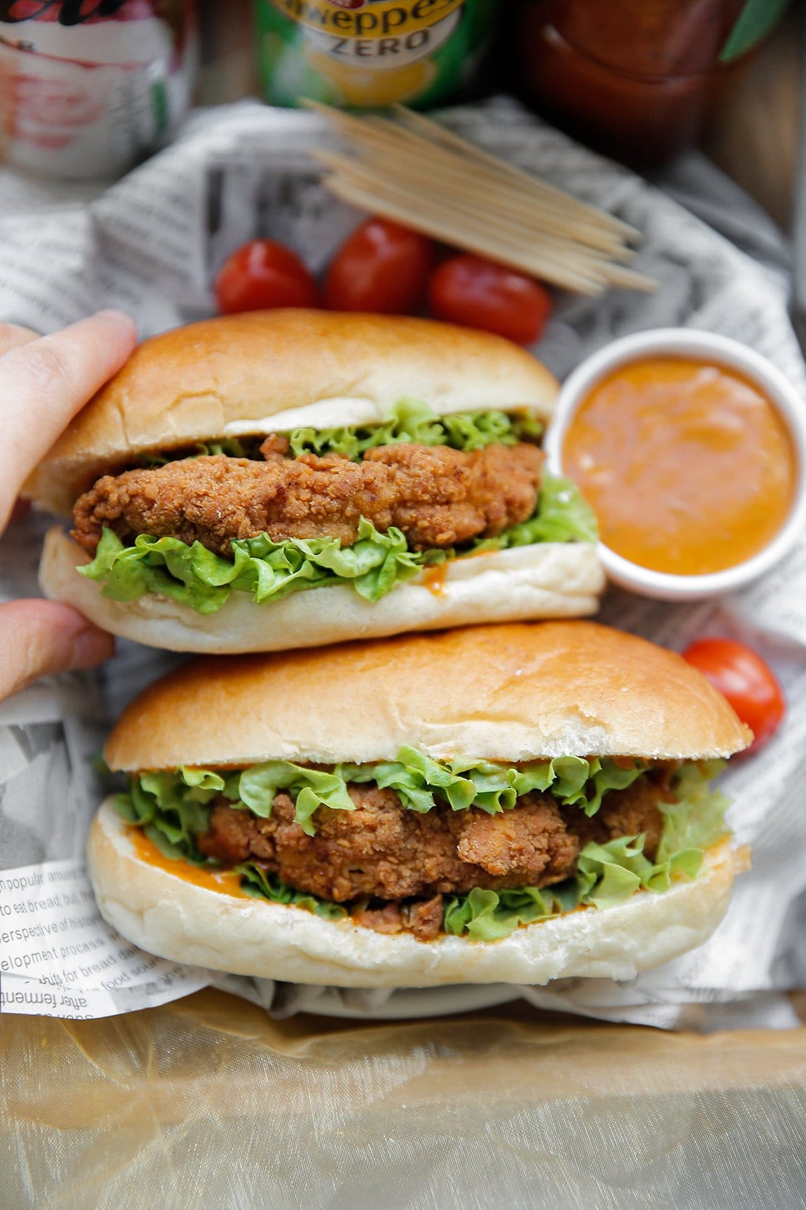 Katjang kipburger eindresultaat