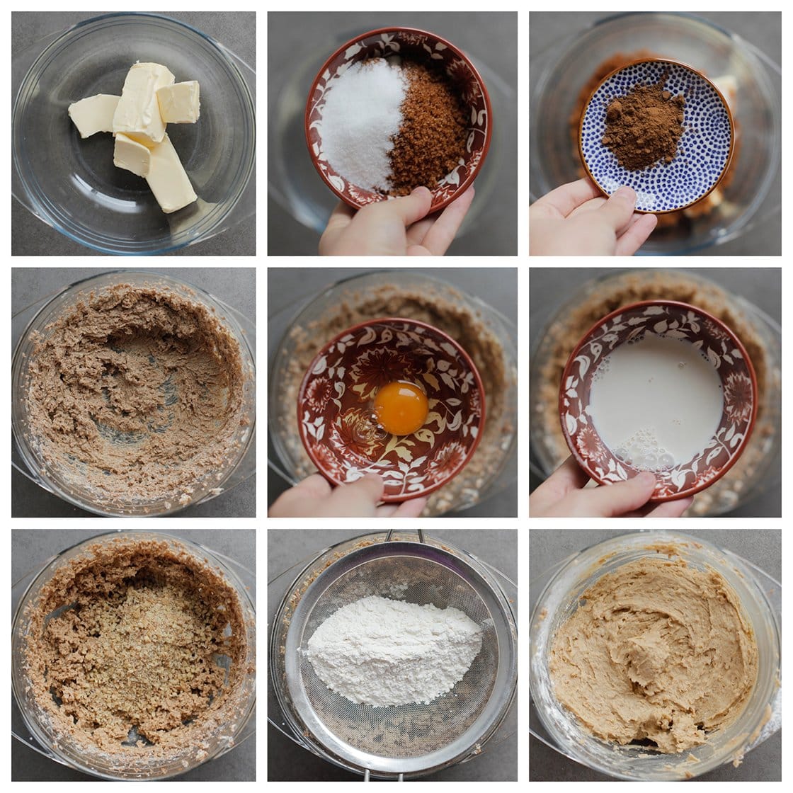 Koekjesbeslag maken in een diepe kom