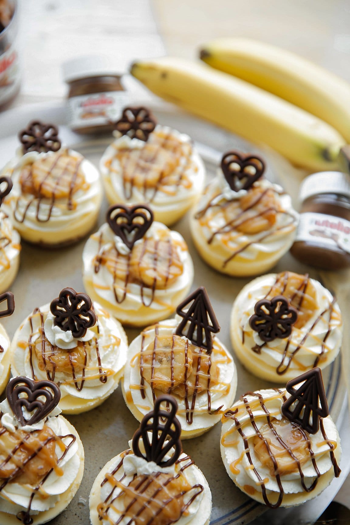 Mini banoffee cheesecakes eindresultaat