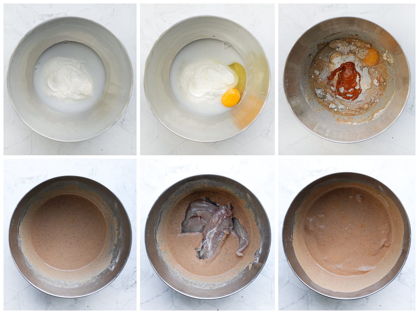 Saus in de kip laten trekken