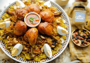 Kip met rijst en vermicelli