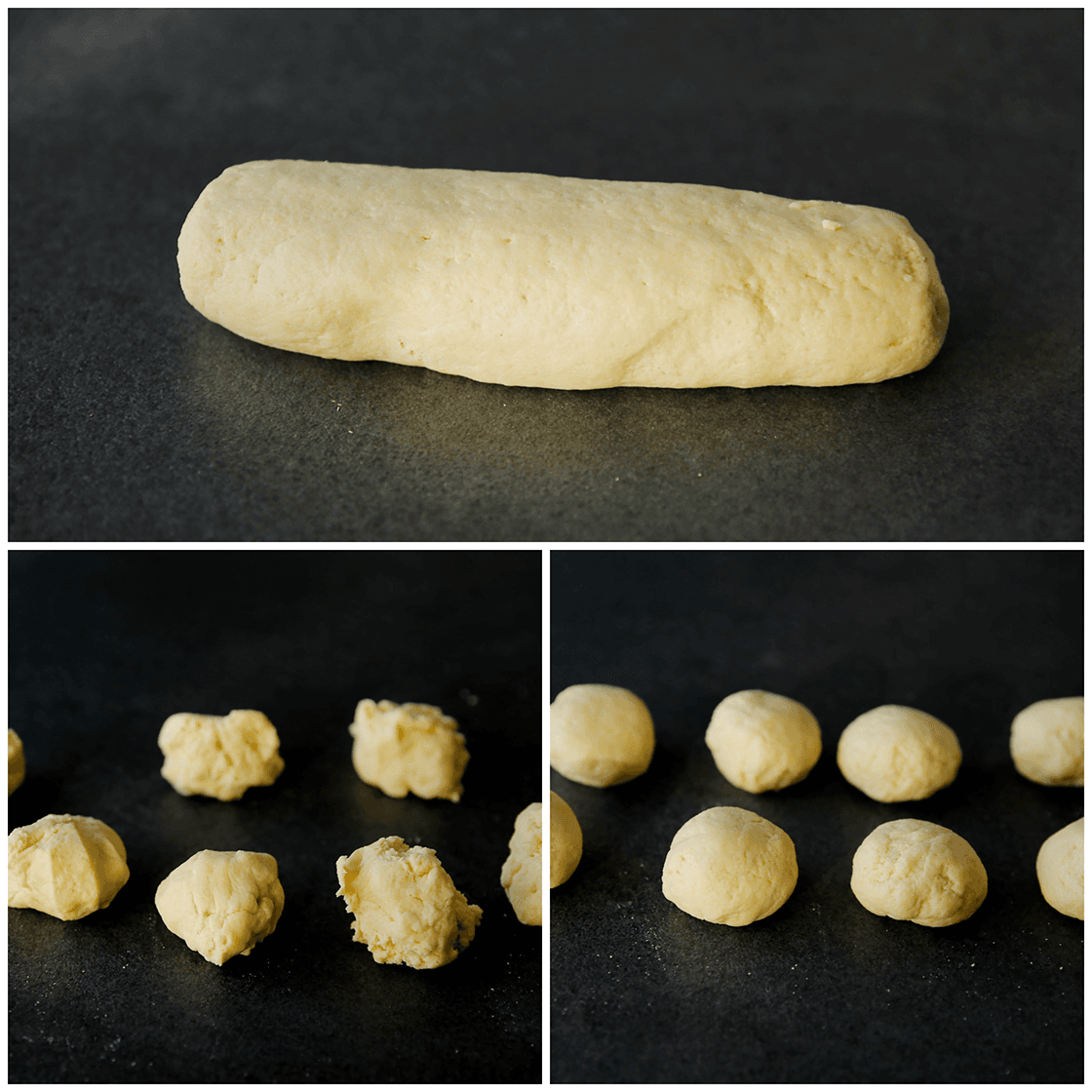 deeg verdelen in 9 porties