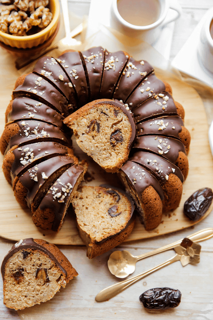 Banaan-dadelcake eindresultaat