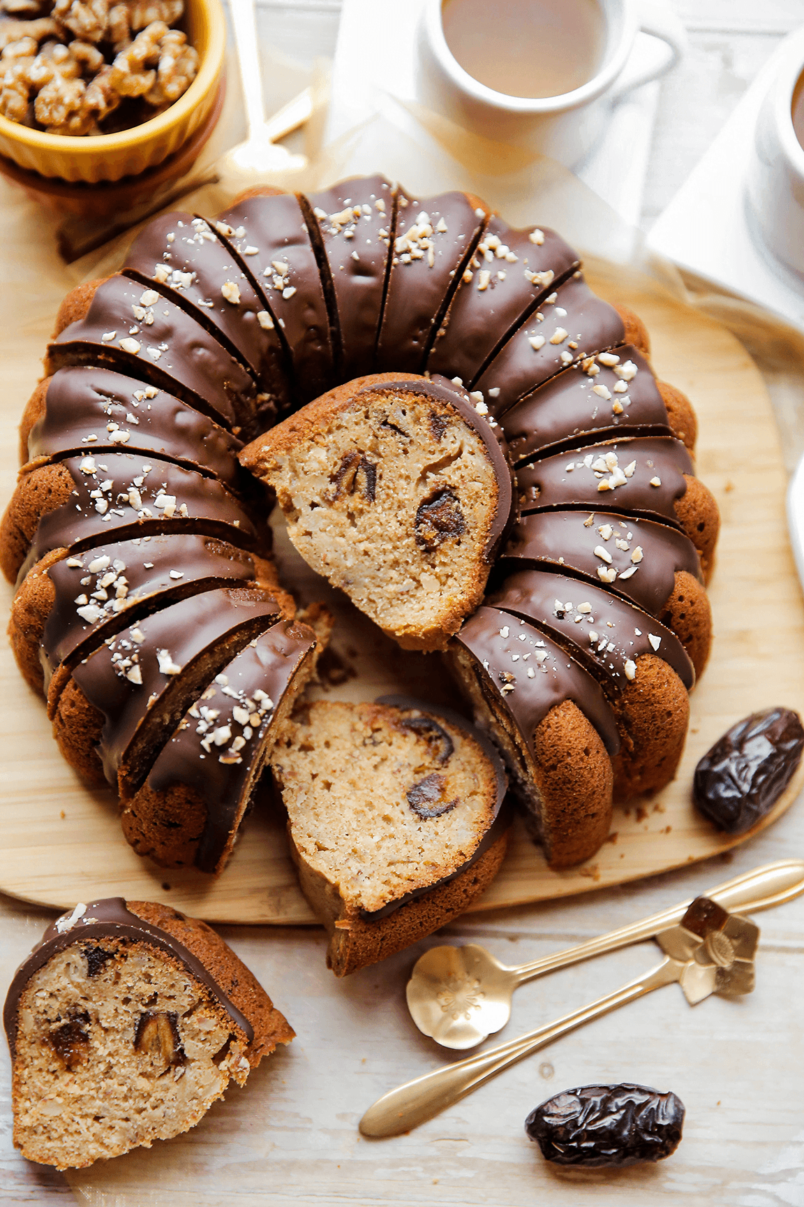 Banaan-dadelcake eindresultaat