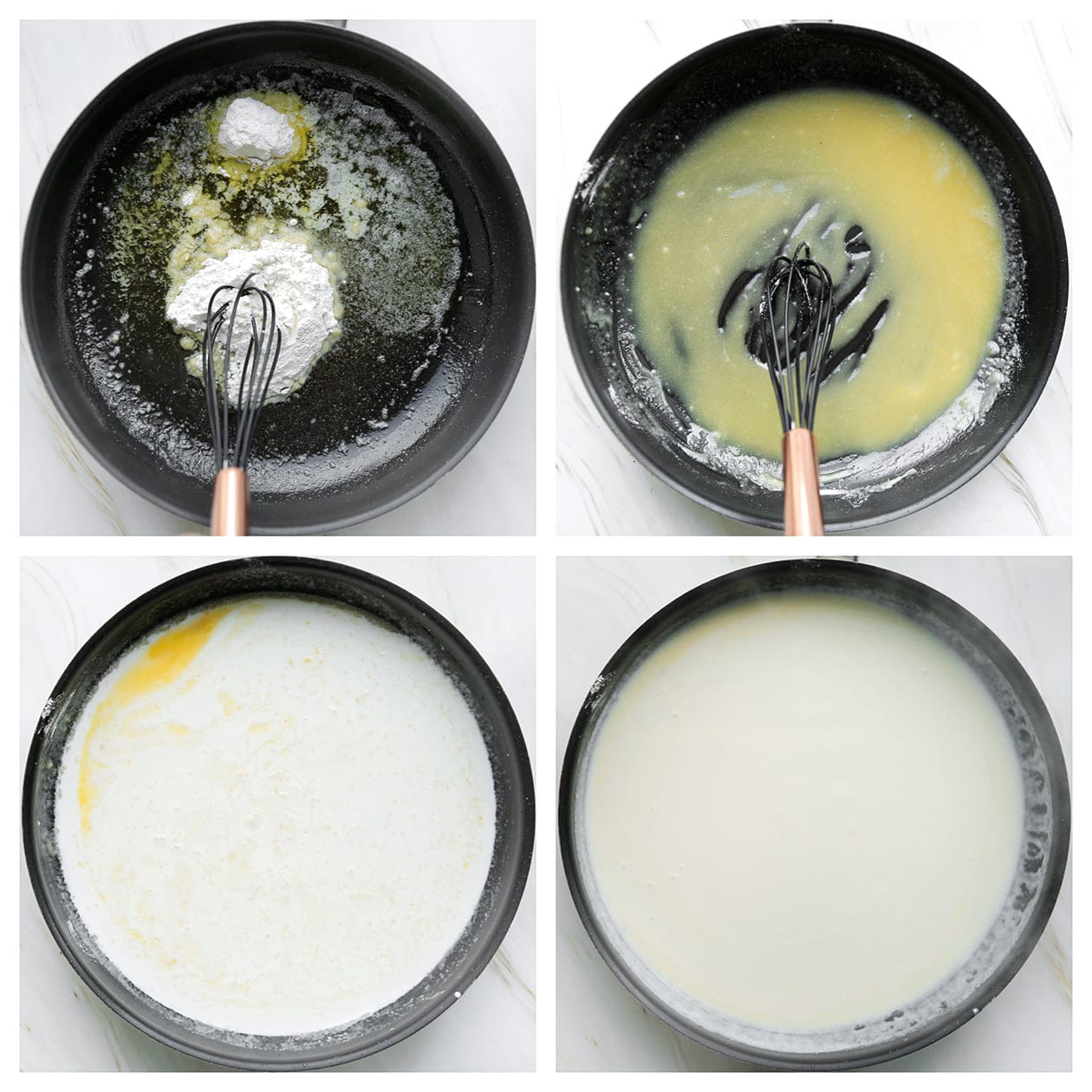 Bechamelsaus roomboter koken met bloem en melk