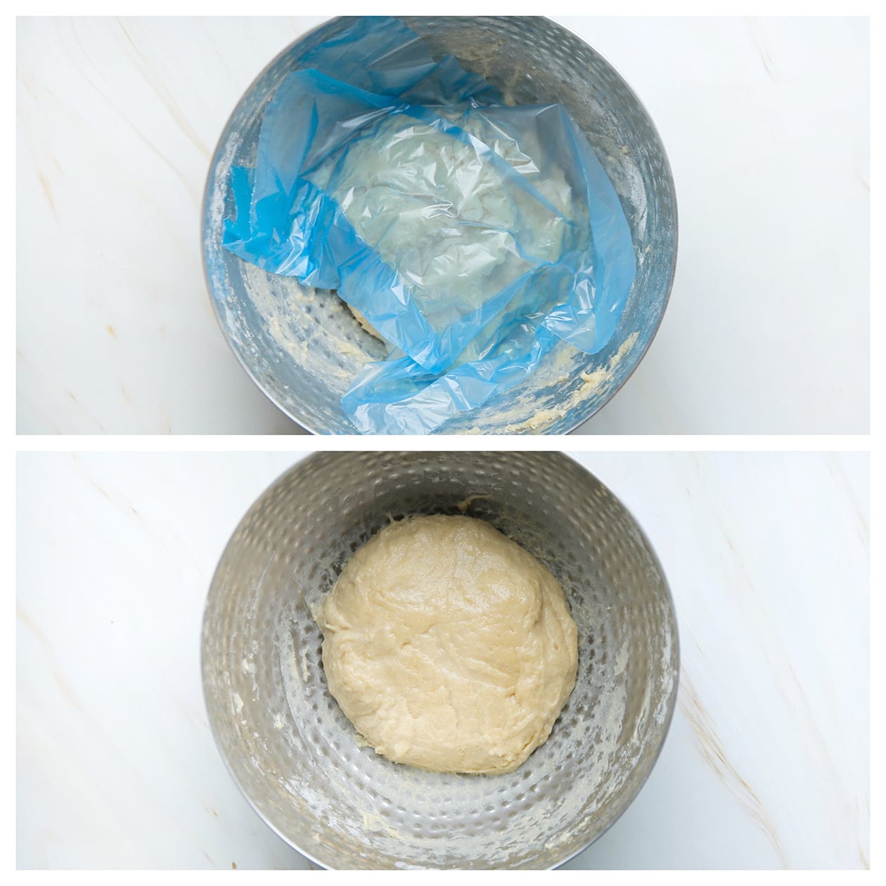 Deeg laten rusten en verder kneden tot een geheel