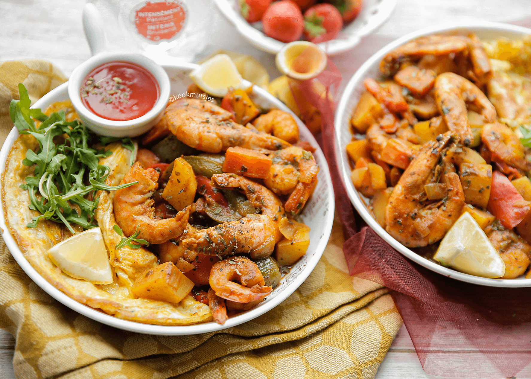 Garnalen met groenten Kookmutsjes