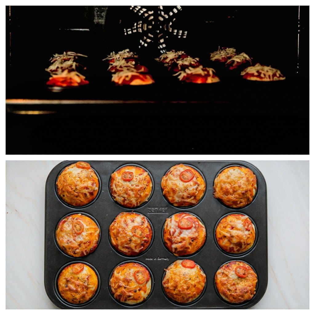 Zet het deeg in een voorverwarmde oven op 200 ℃. Bak 12-15 minuten of tot de broodjes gaar zijn. Elke oven werkt anders, houdt dit zelf in de gaten.