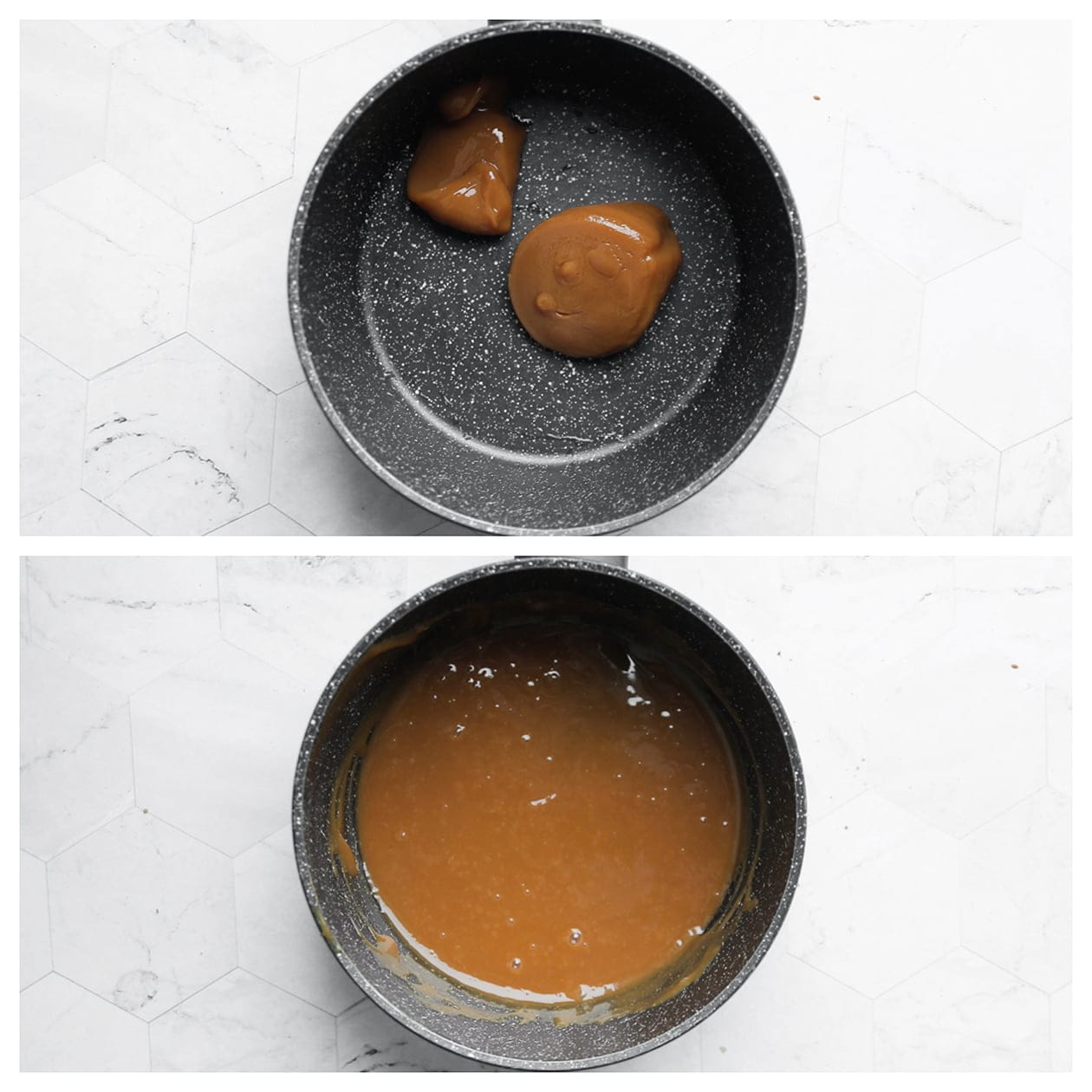 Karamel vloeibaar maken