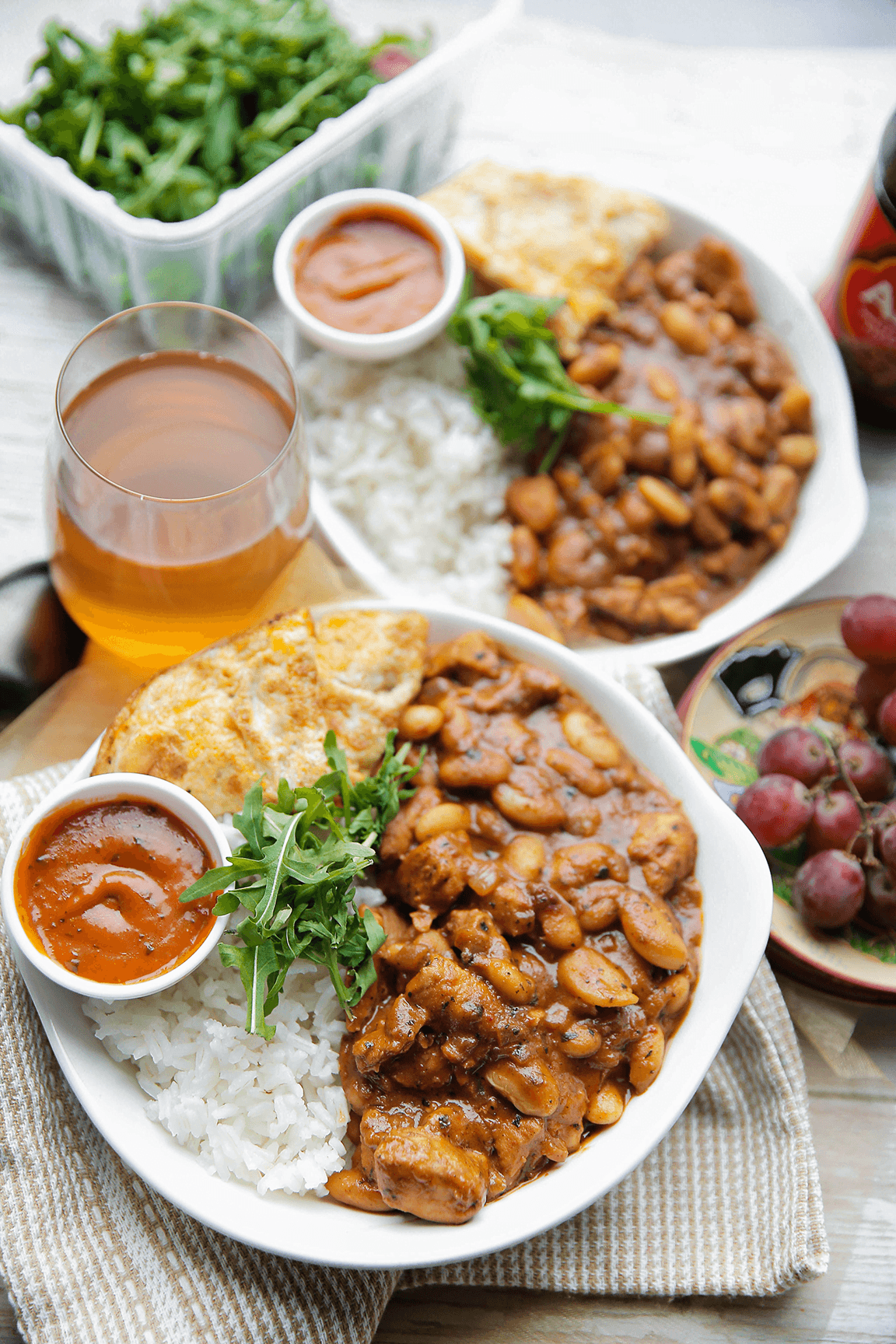 Kip met witte bonen en kip