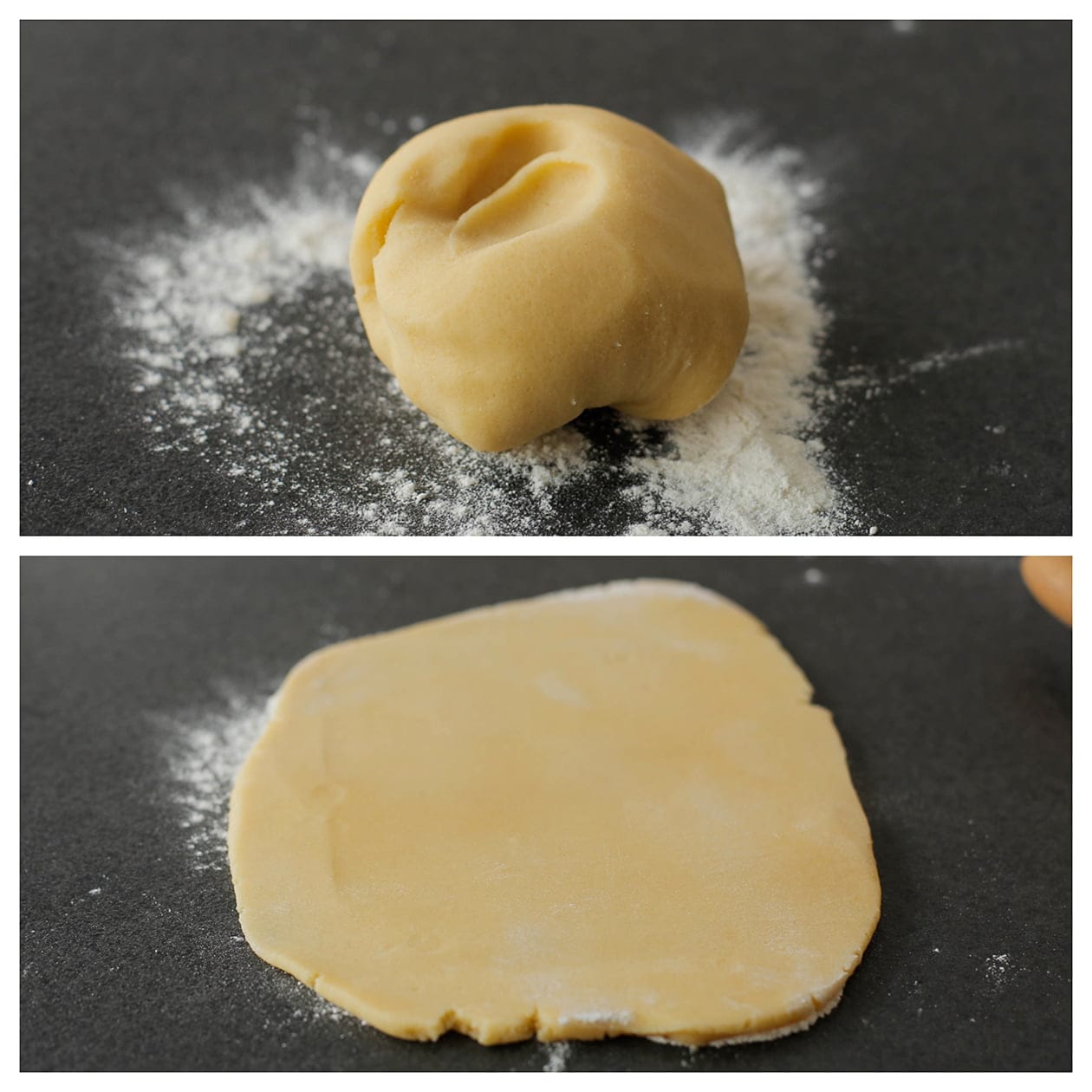 Koekjesdeeg uitrollen op werkplek