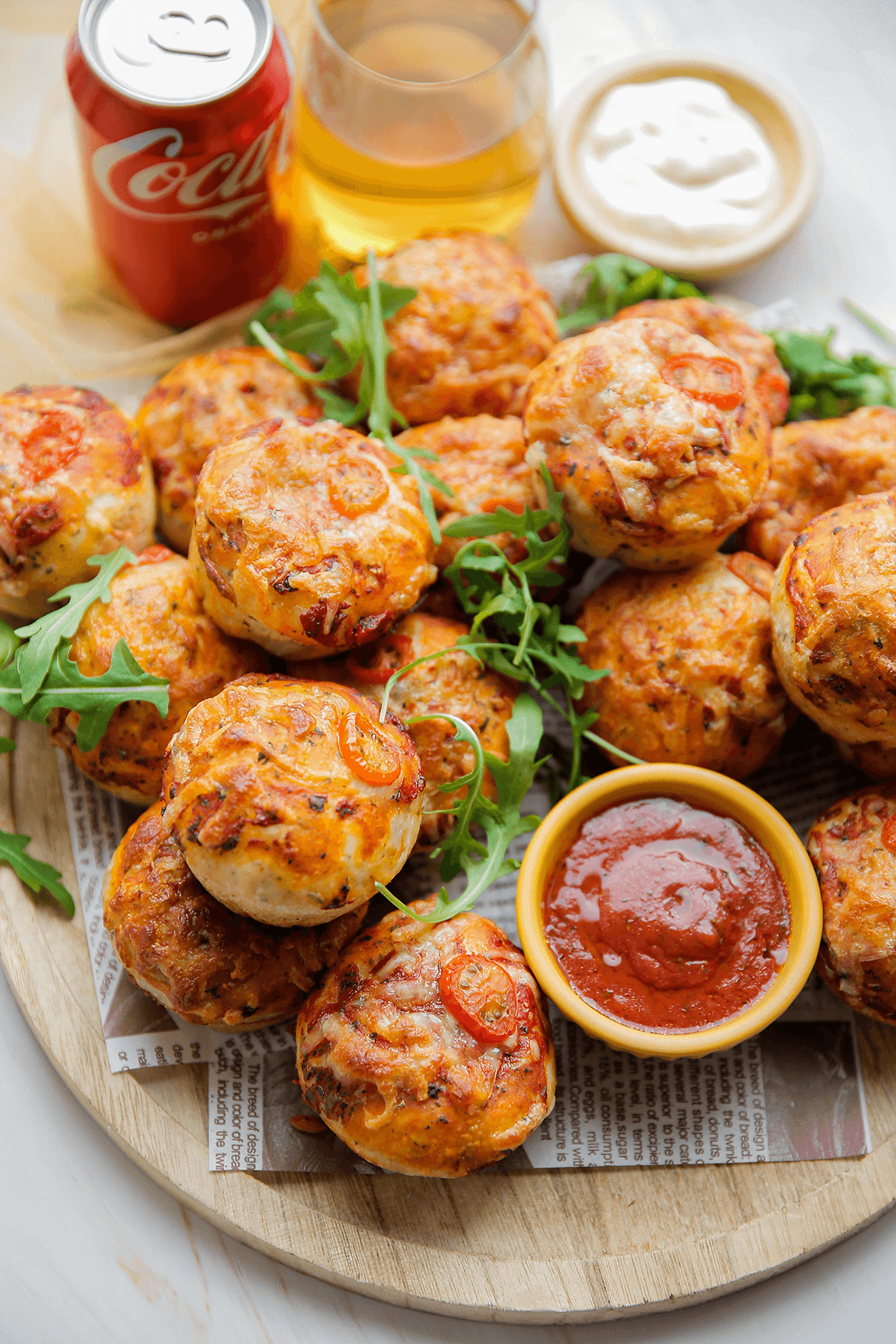 Pizza muffins met tonijn eindresultaat