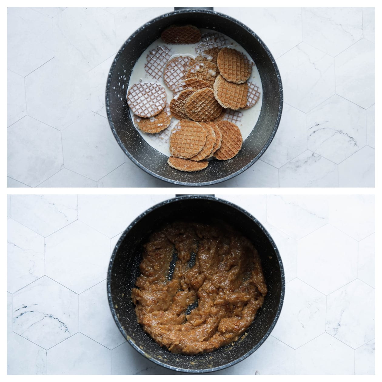 Stroopwafels koken met melk