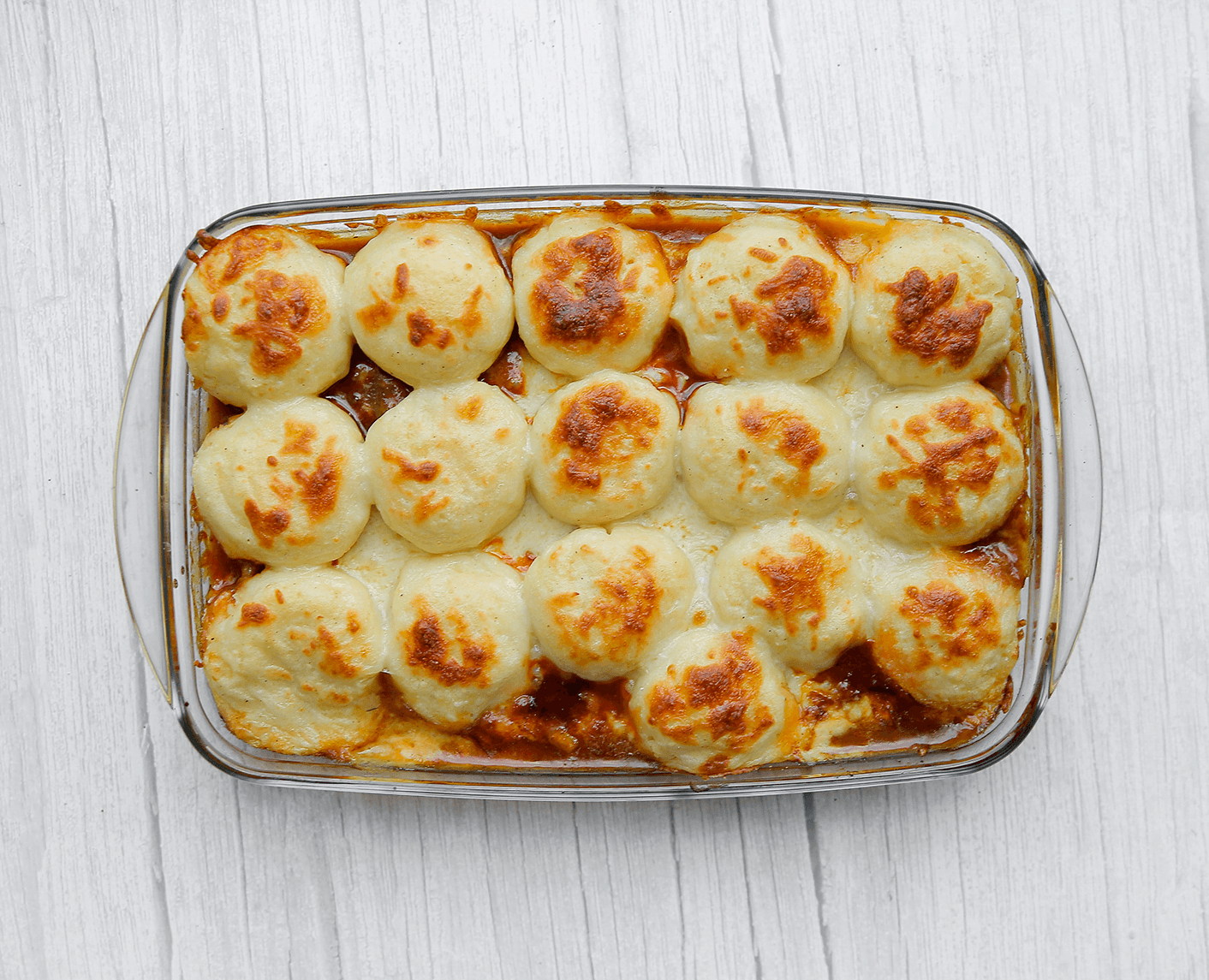 Aardappel-kip ovenschotel gaar bakken in de oven