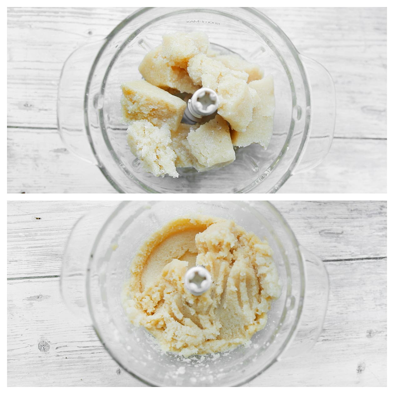 Amandelspijs fijnmalen in een hakmolen