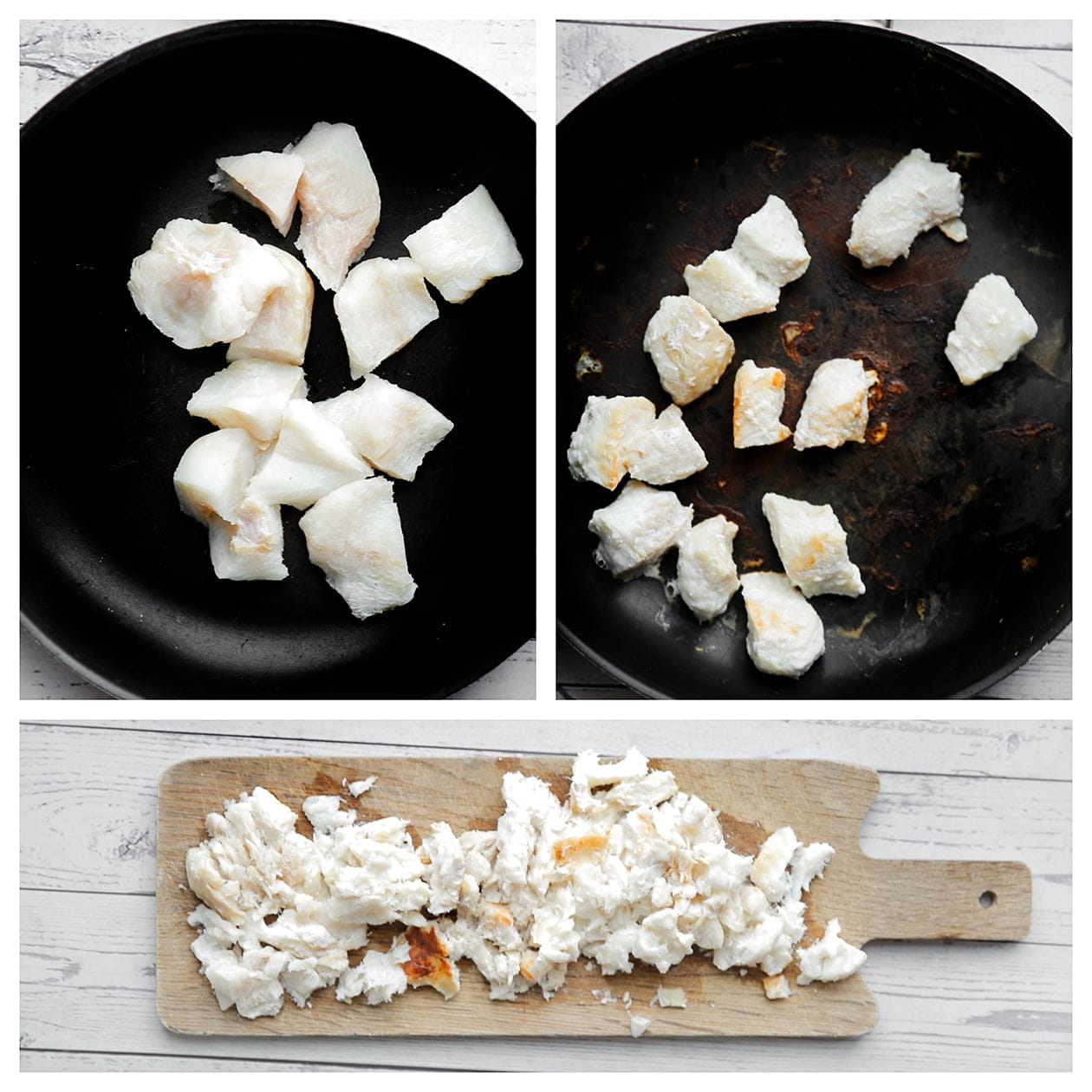 Kabeljauw gaar bakken