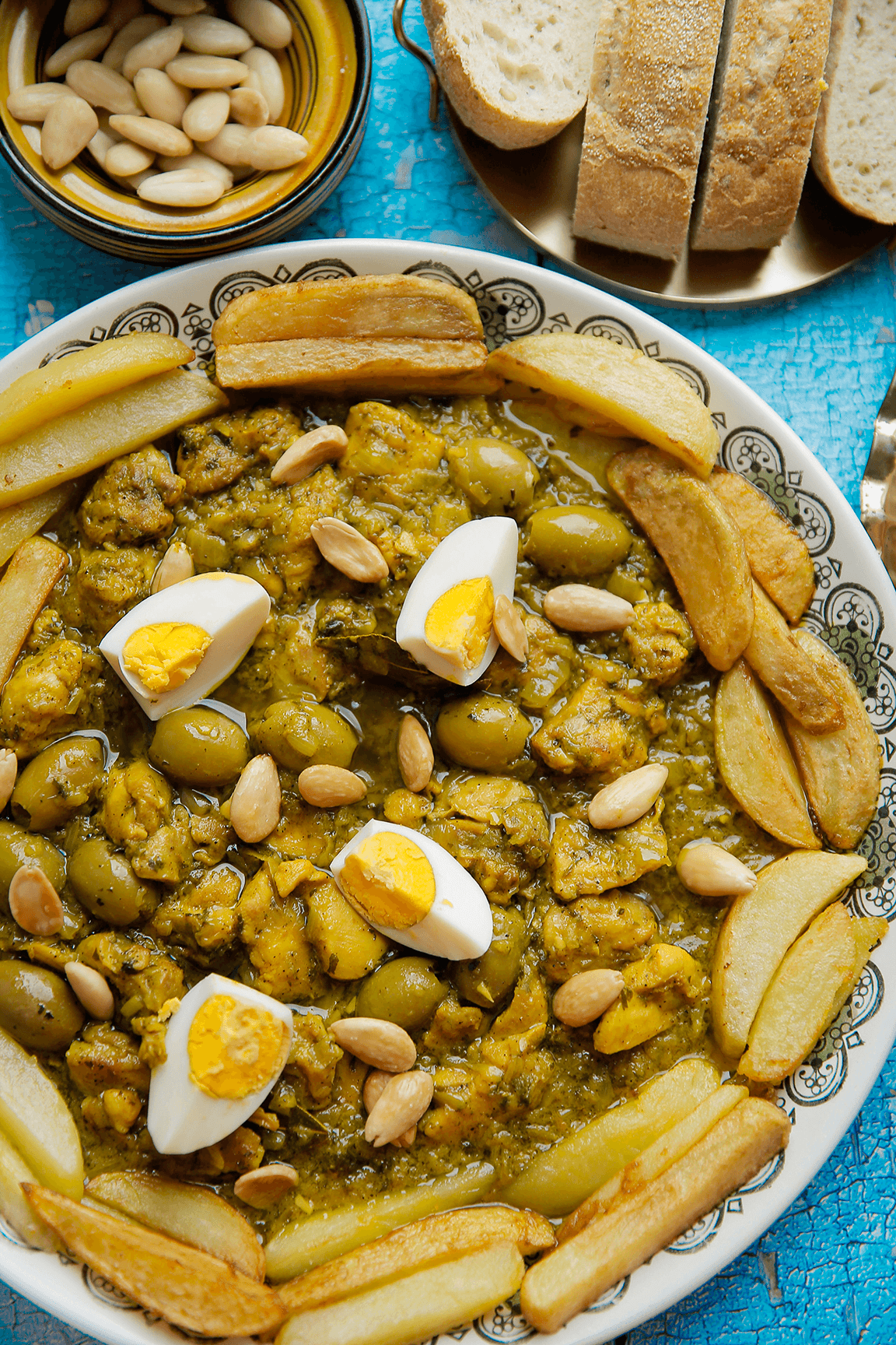 Kiptajine met patat eindresultaat