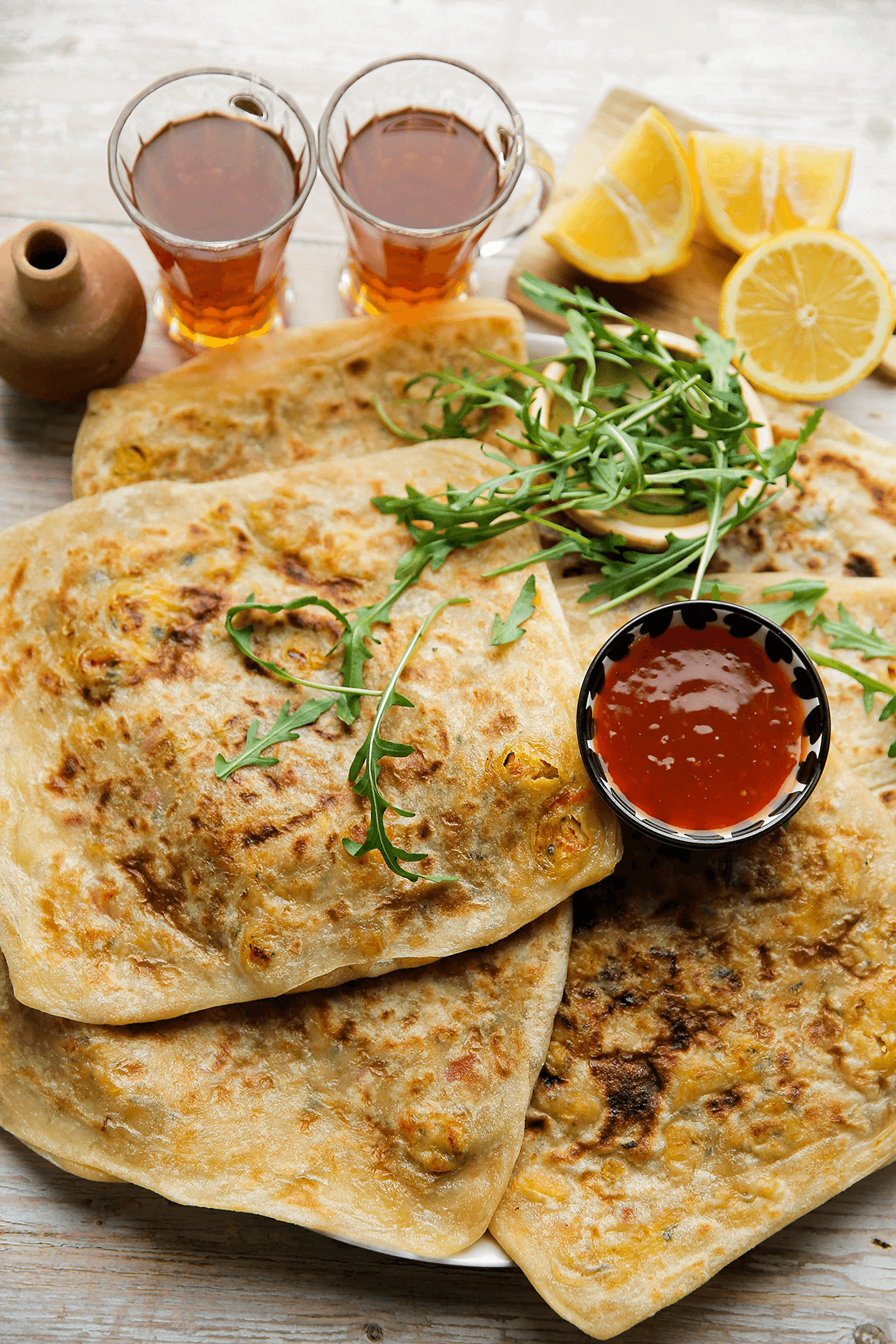 Msmen gevuld met vis eindresultaat