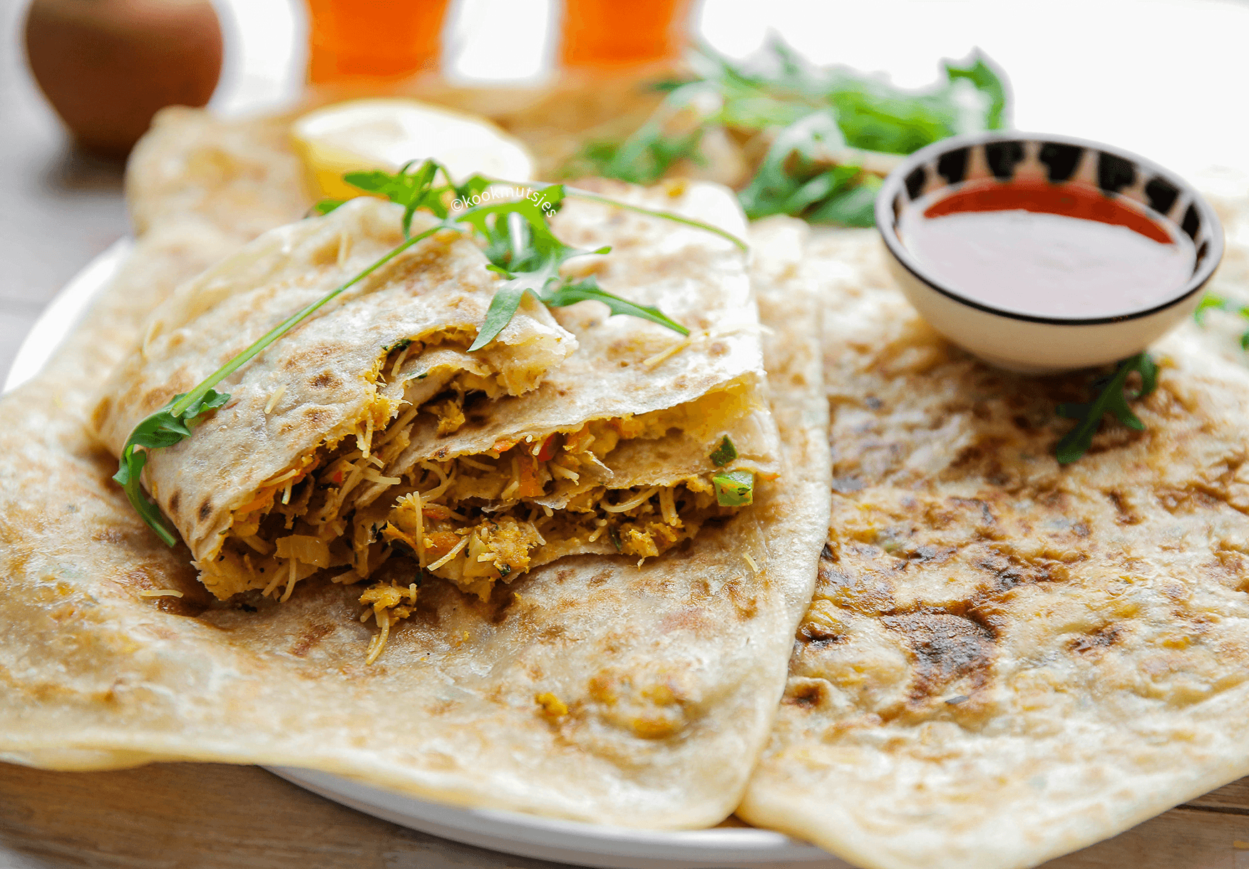 Msmen gevuld met vis