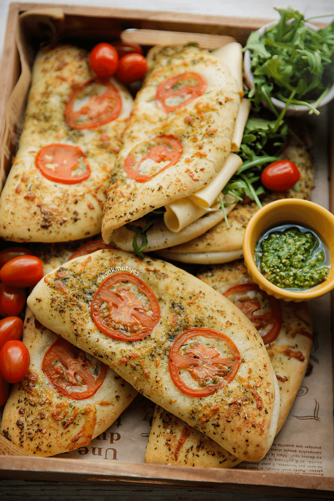 Pestobroodjes eindresultaat