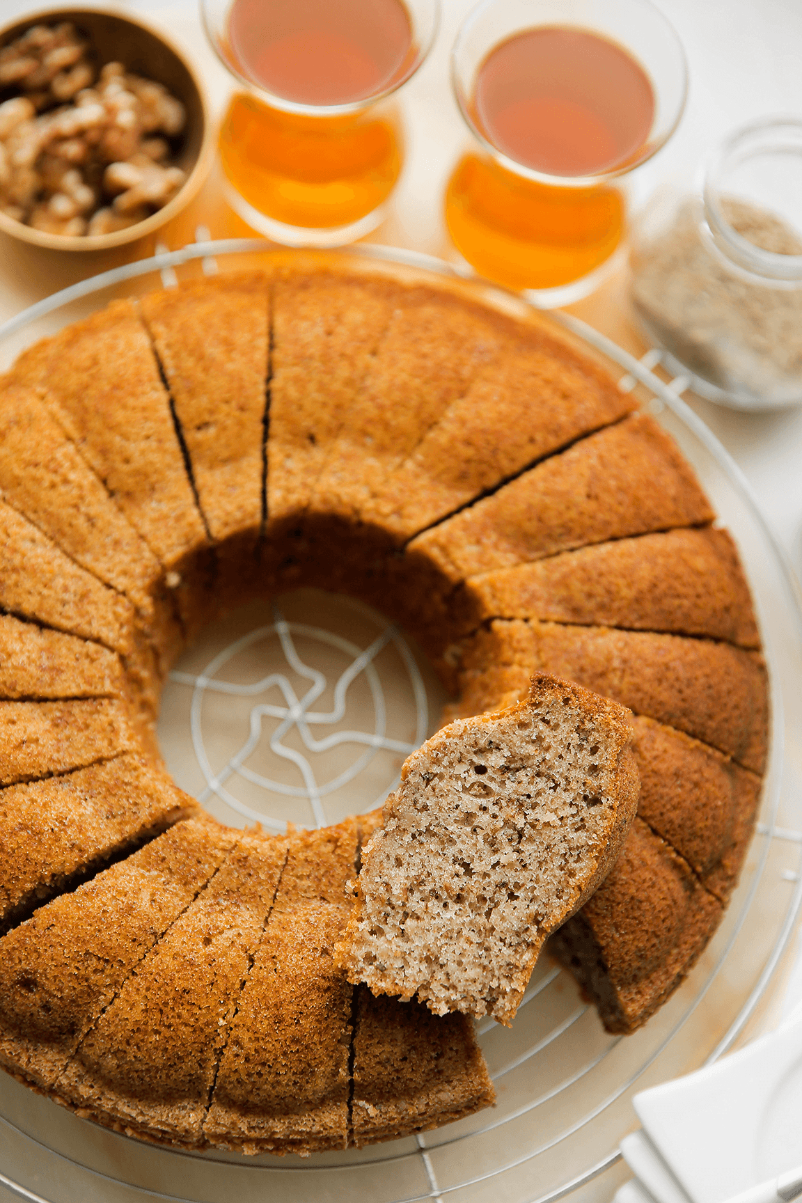 Walnoten-anijscake eindresultaat