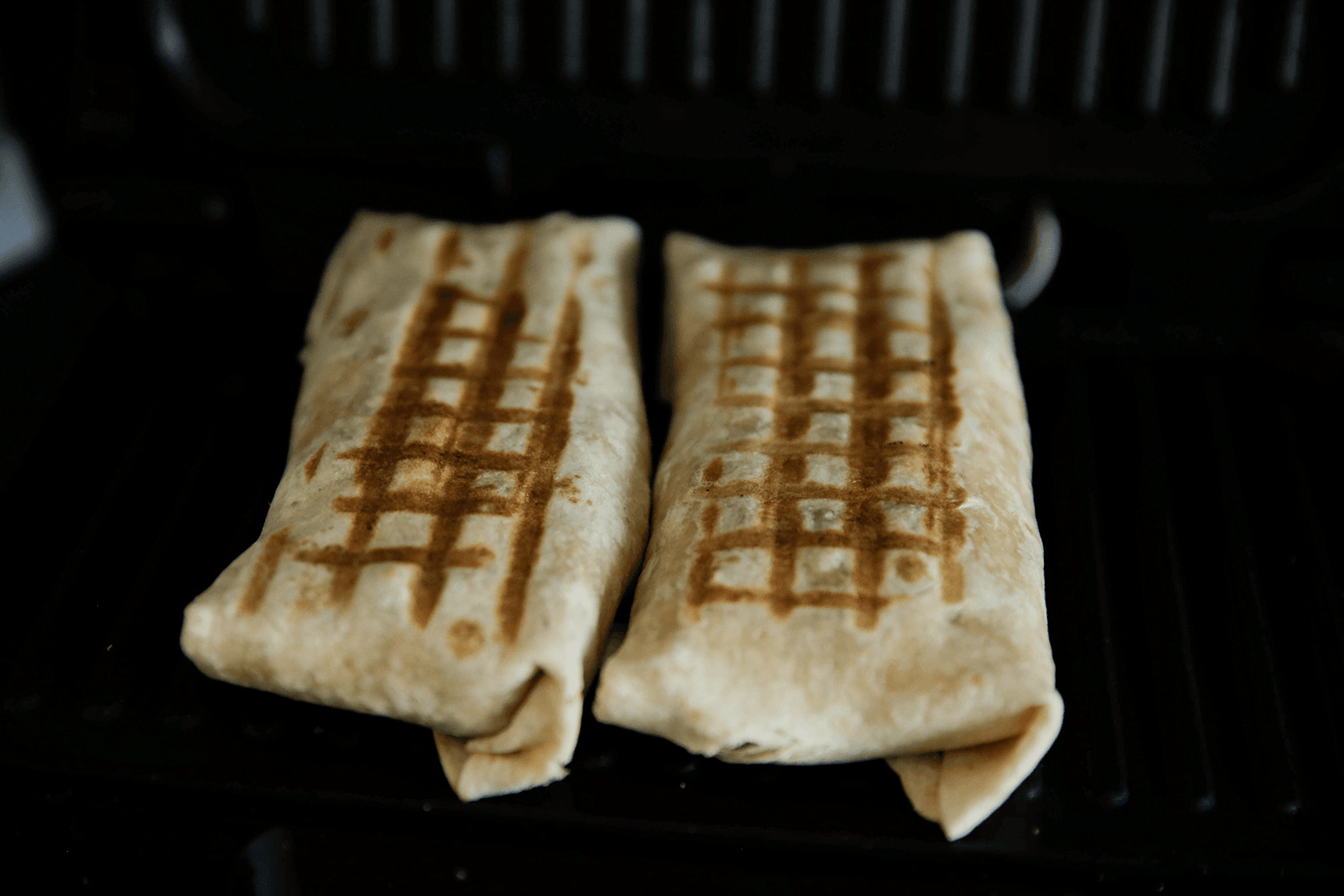 Wraps met kip grillen