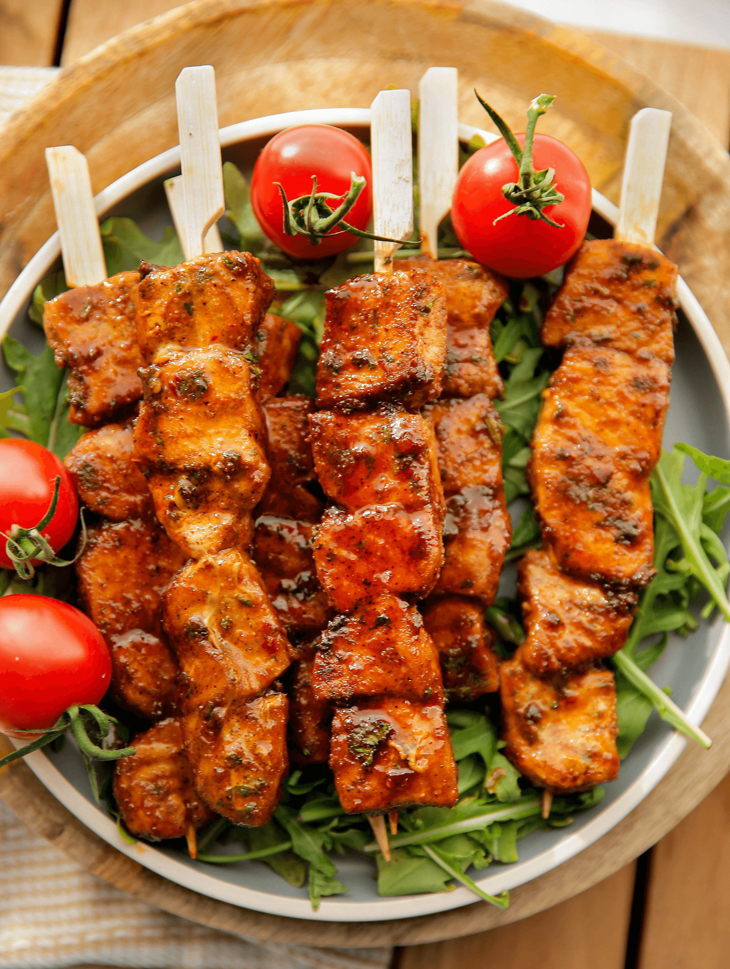 Zalmspiesjes eindresultaat