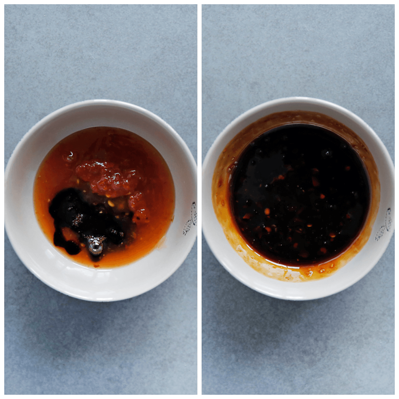 saus mengen voor de zalmspiesjes