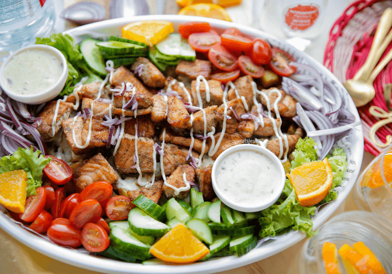 Aardappelsalade met zalm
