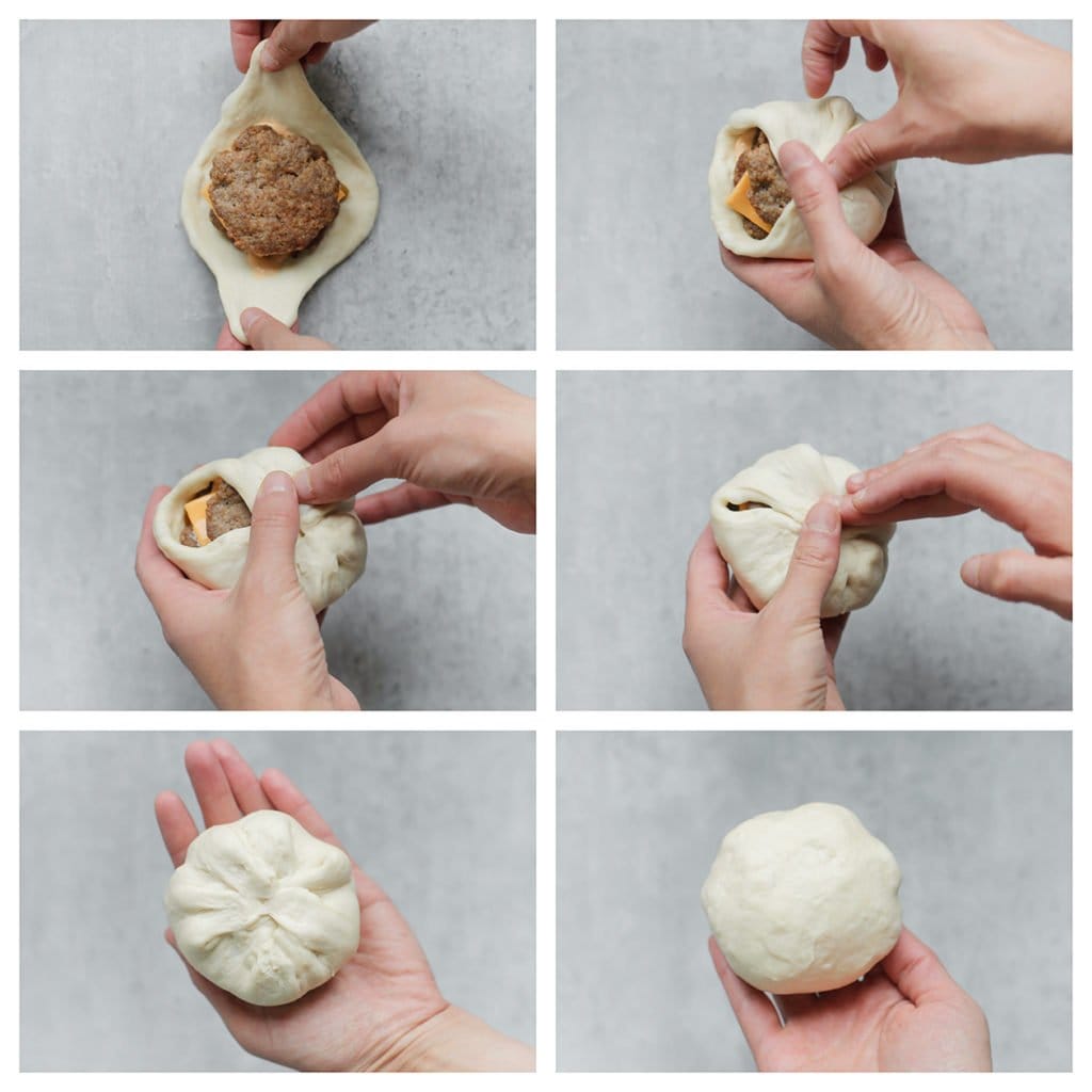 Vouw het deeg goed dicht. 