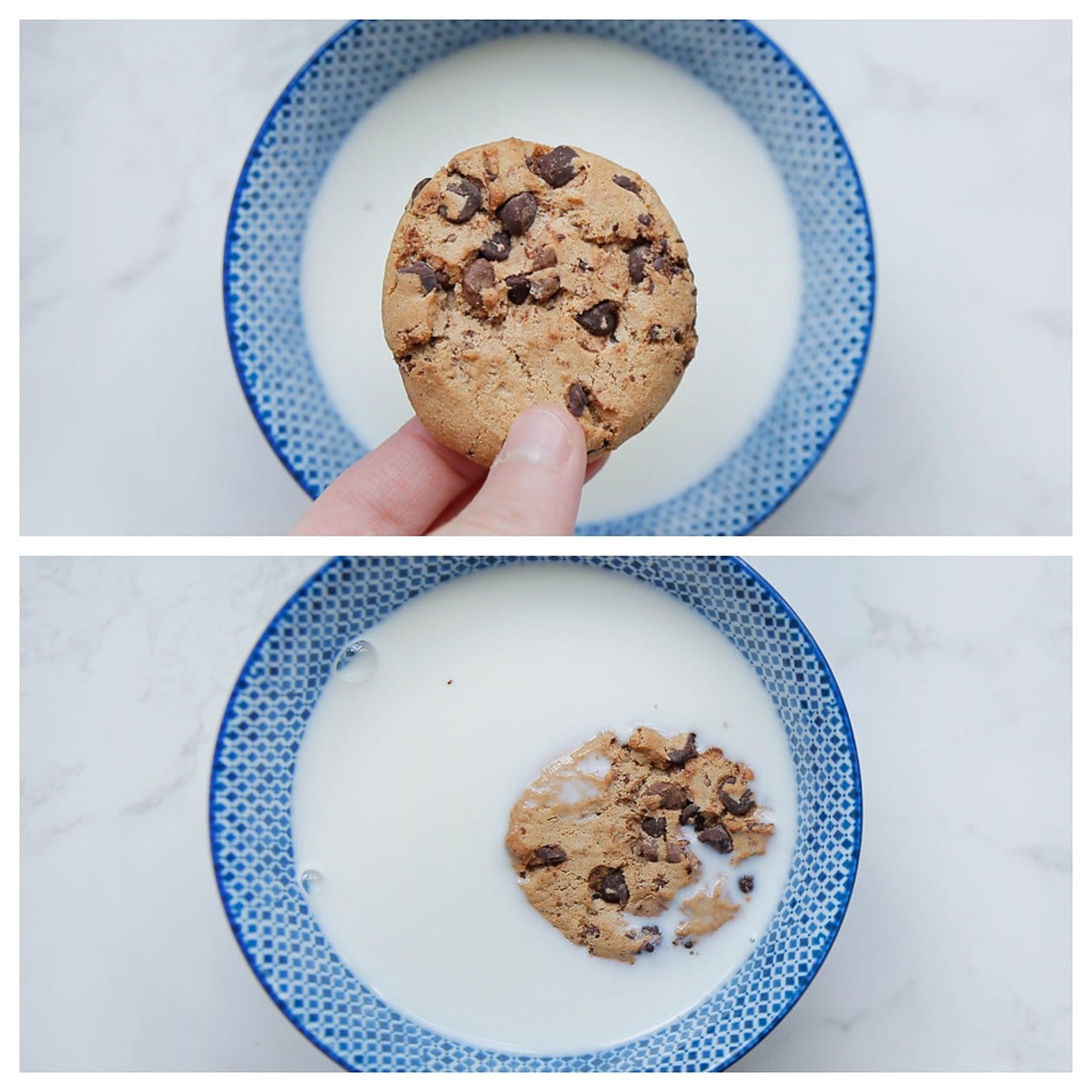 Chocolate chip cookies door de melk halen