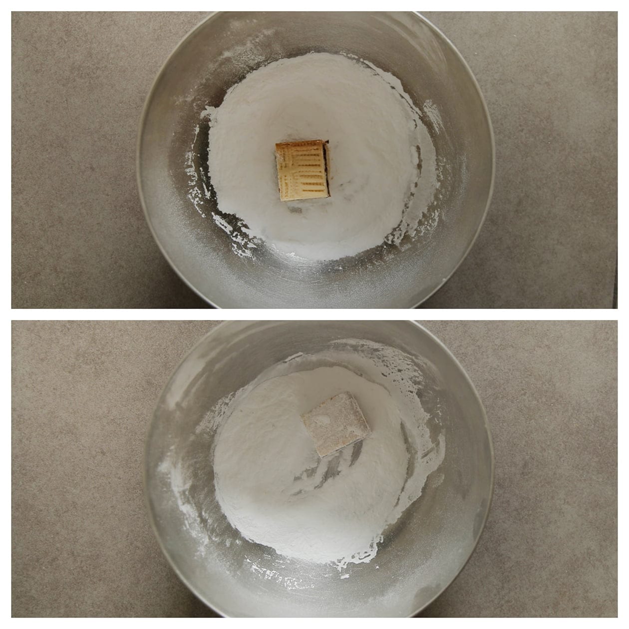 Dadelkoekjes door de poedersuiker halen