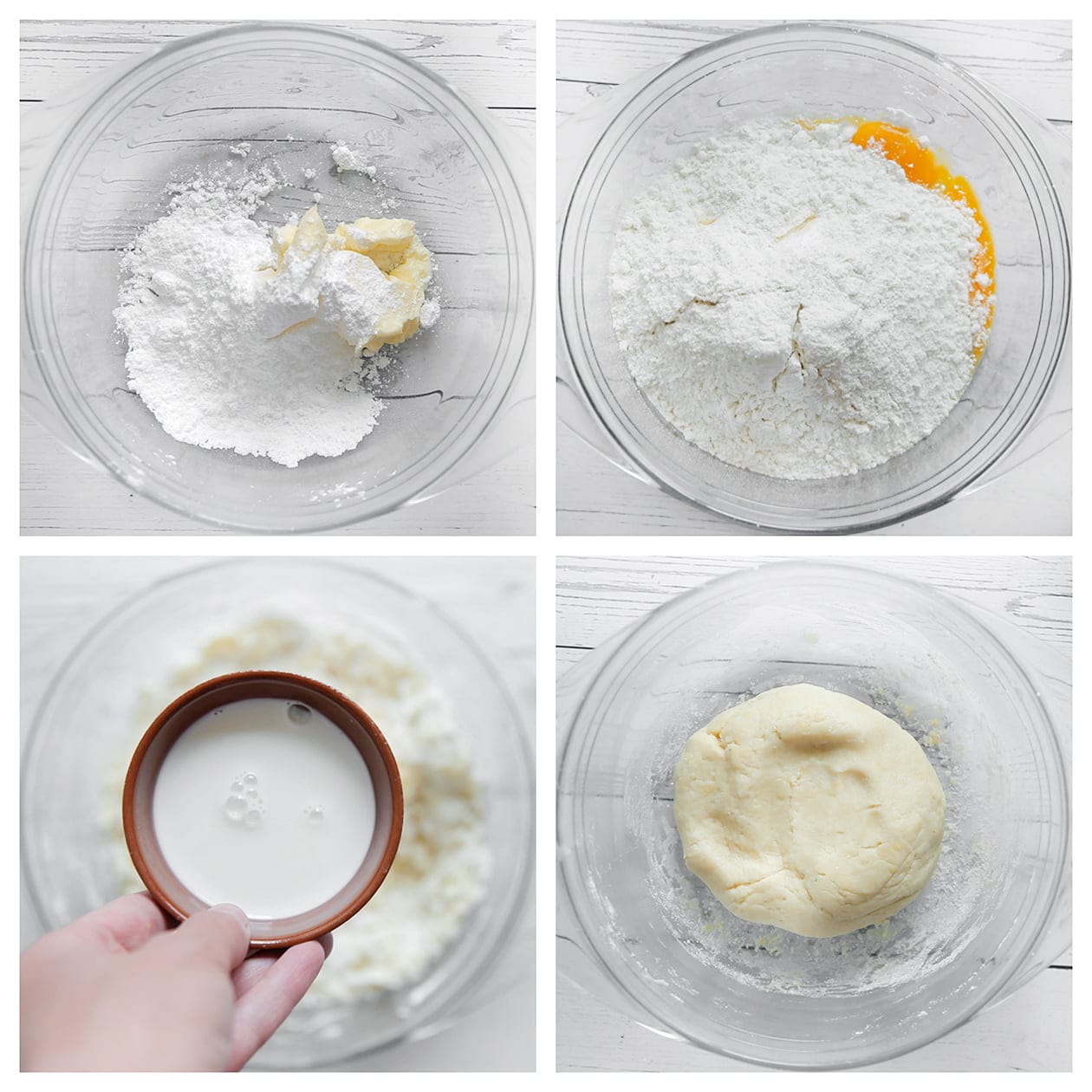 Deeg kneden voor de hoorntjes koek