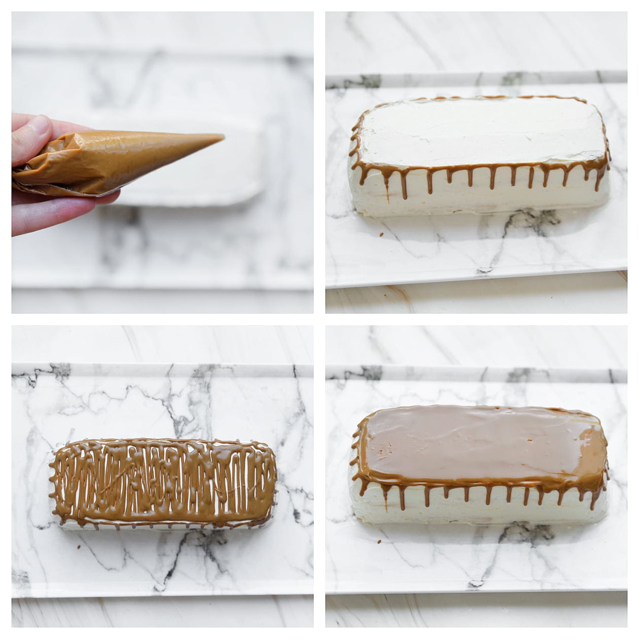 Dessert garneren met speculoospasta