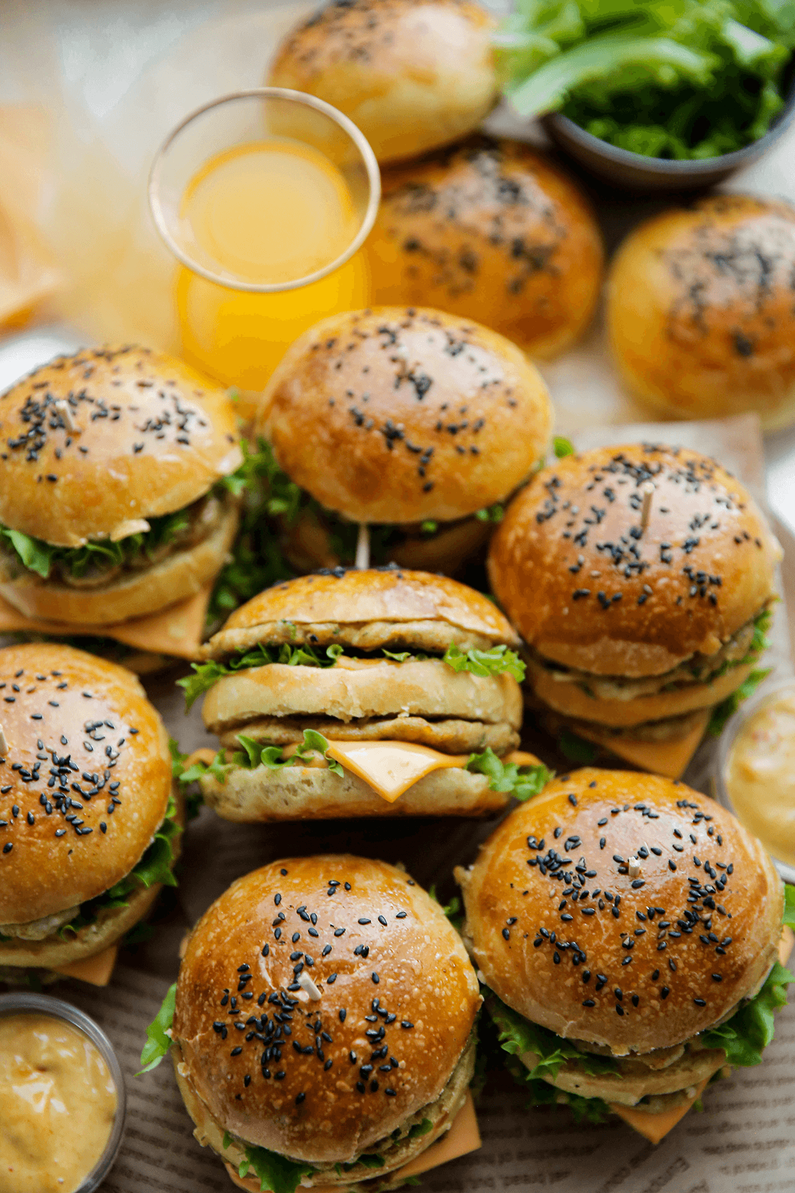 Dubbele kipburgers eindresultaat