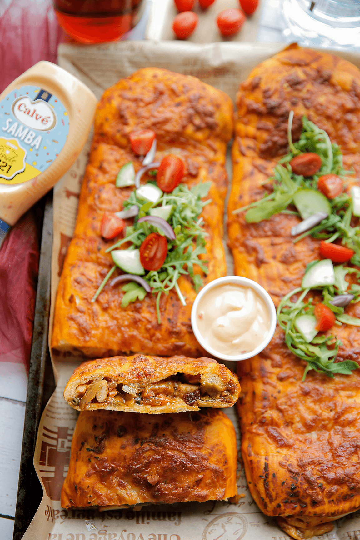 Gevulde kipbroden eindresultaat