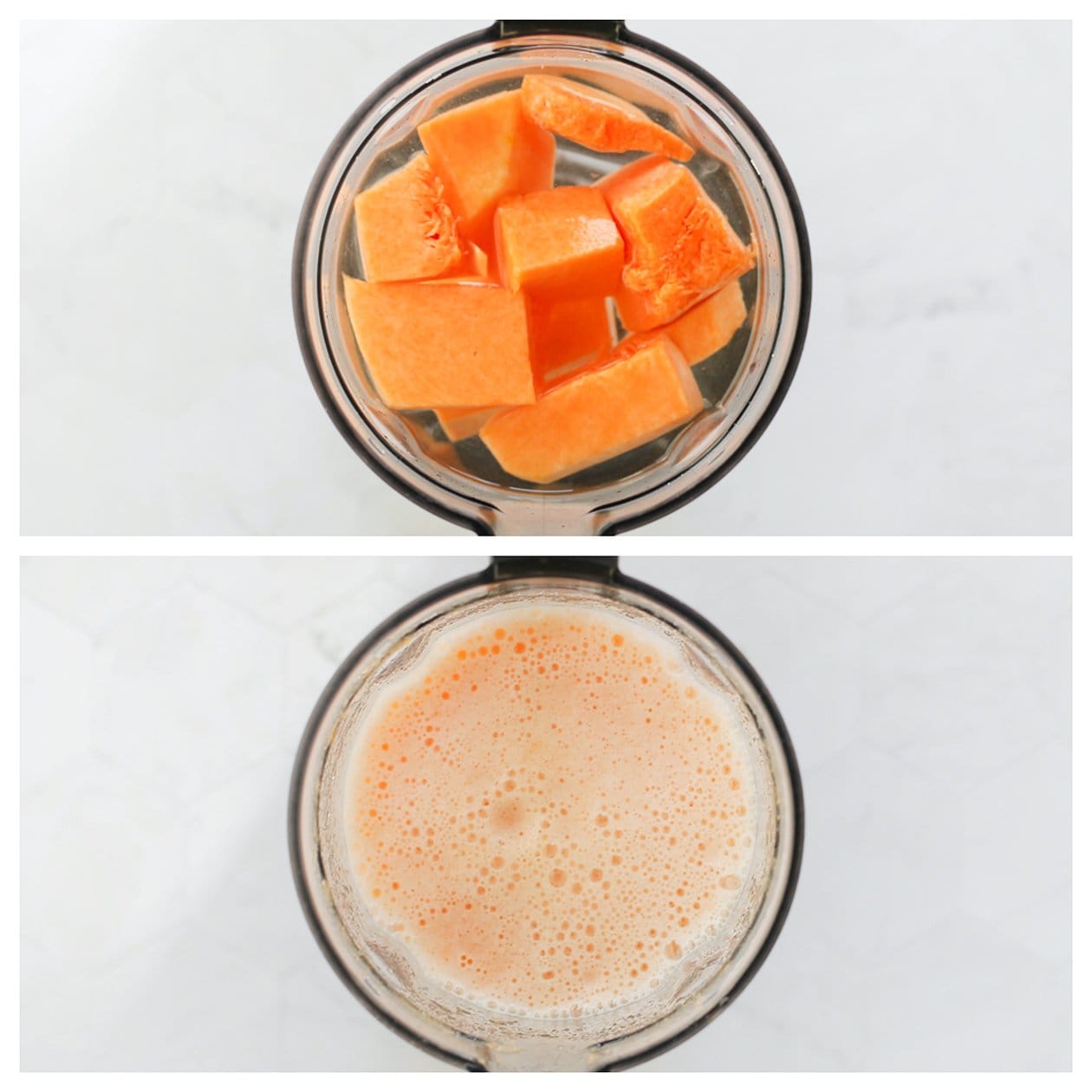 Groenten fijnmalen in een blender