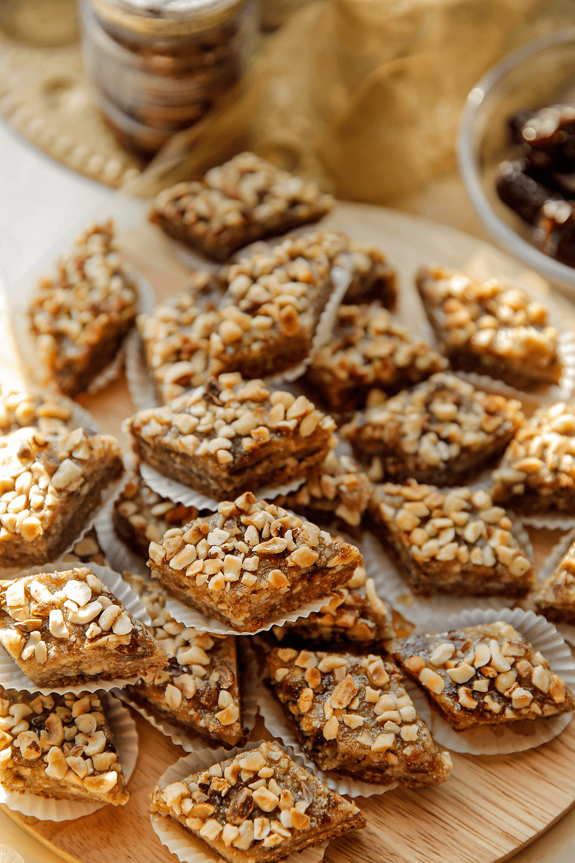 Honing noten ruitjes eindresultaat