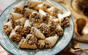 Chocolade hoorntjes met hazelnoten